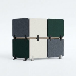 Acoustic Booth Panel Set - Six PET felt panels with fixings.