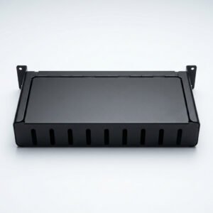 Cable Management Tray - Under-desk steel tray with a hinged lid.