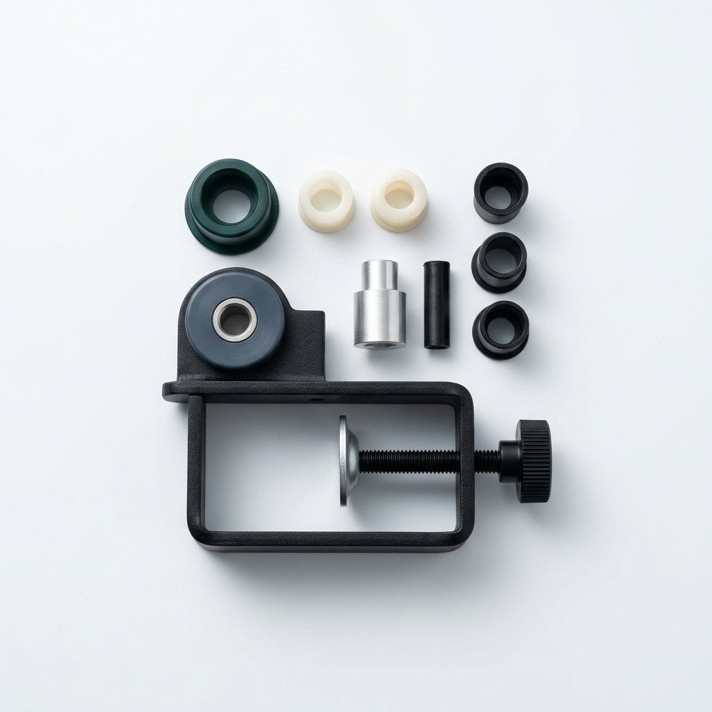 Desk Lamp Arm Clamp Set - Spare clamps and bushings for arm fittings.