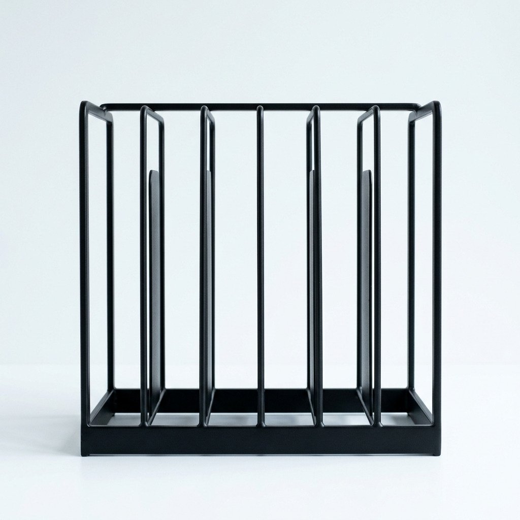 Desktop File Sorter - Six-section steel sorter, upright.