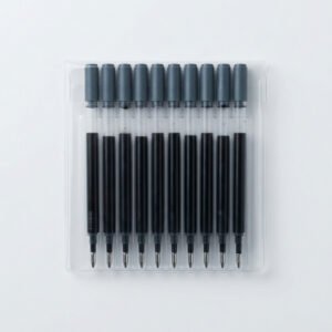 Gel Rollerball Refills, pack of 10 - Standard-fit black gel refills.