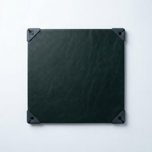 Leather Desk Blotter - Full-grain blotter with corner retainers.