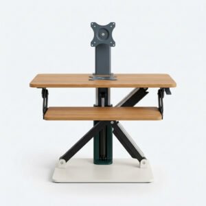 Sit-Stand Monitor Riser - Gas-assisted riser for a single monitor.
