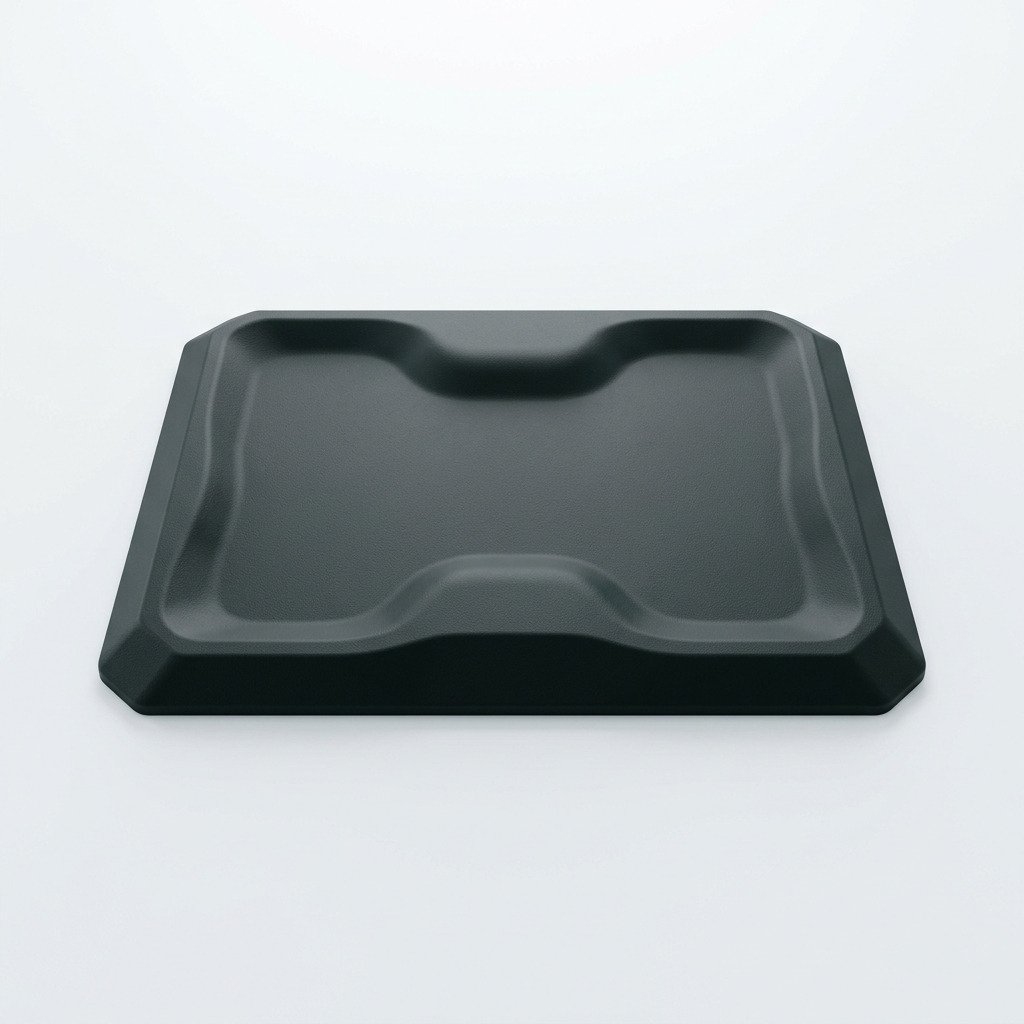 Standing Desk Anti-Fatigue Mat - Contoured polyurethane mat with bevelled edges.