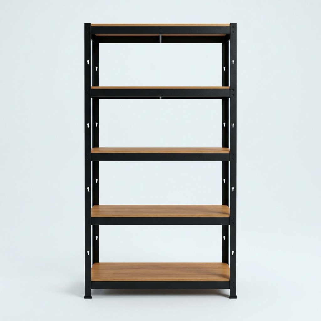 Steel Shelving Bay, 5 tier - Boltless bay rated to 150kg a shelf.