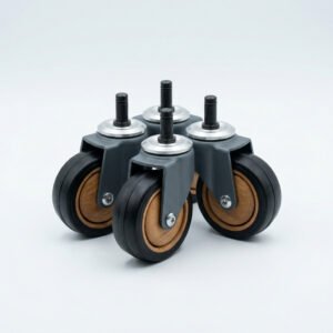 Task Chair Casters, set of 5 - Polyurethane casters for hard floors.