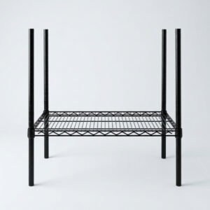 Wire Shelving Add-On Tier - Extra tier and posts for an existing bay.